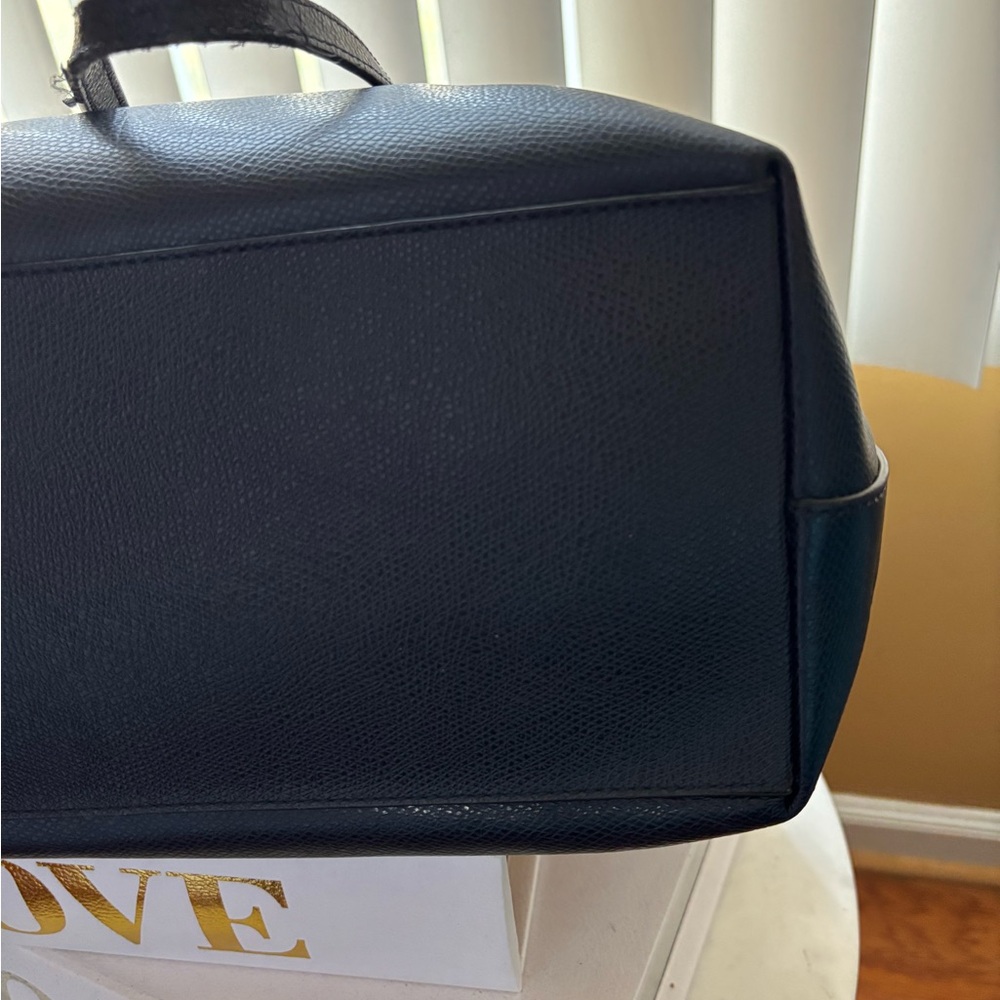 Coach Blue Pebbled Tote with Gold Hardware - Picture 5 of 11
